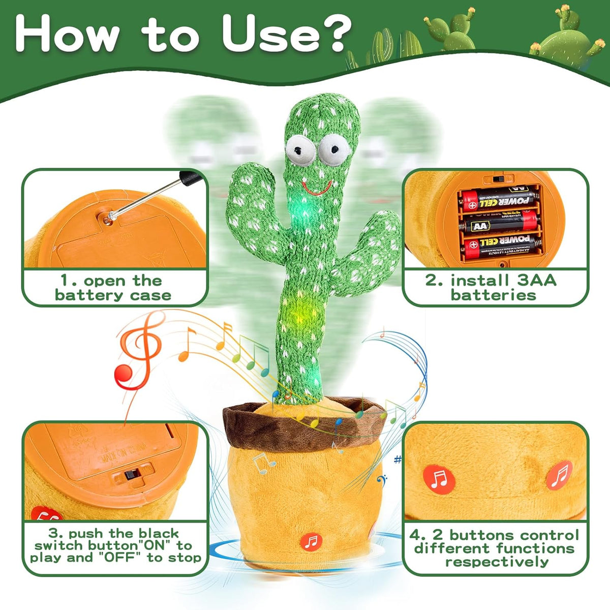 Cavyno™ - Talking Dancing Cactus Toy